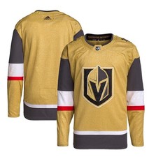 Las Vegas Golden Knights Adidas Primegreen Gold NHL Hockey Jersey Men’s Size 46