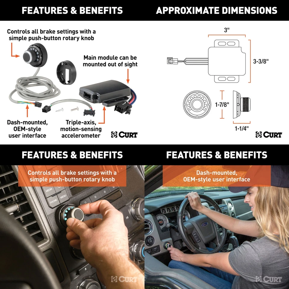 CURT Spectrum Trailer Brake Controller Wiring Harness Factory Plug 51170-51525 Foto 2 de 4