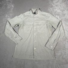 AllSaints Shirt Mens Medium Beige Spotter Long Sleeve Military Overshirt Casual