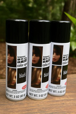 Goodmark Temporary Hair Color Spray Black 3oz/ea Set Of 3 New