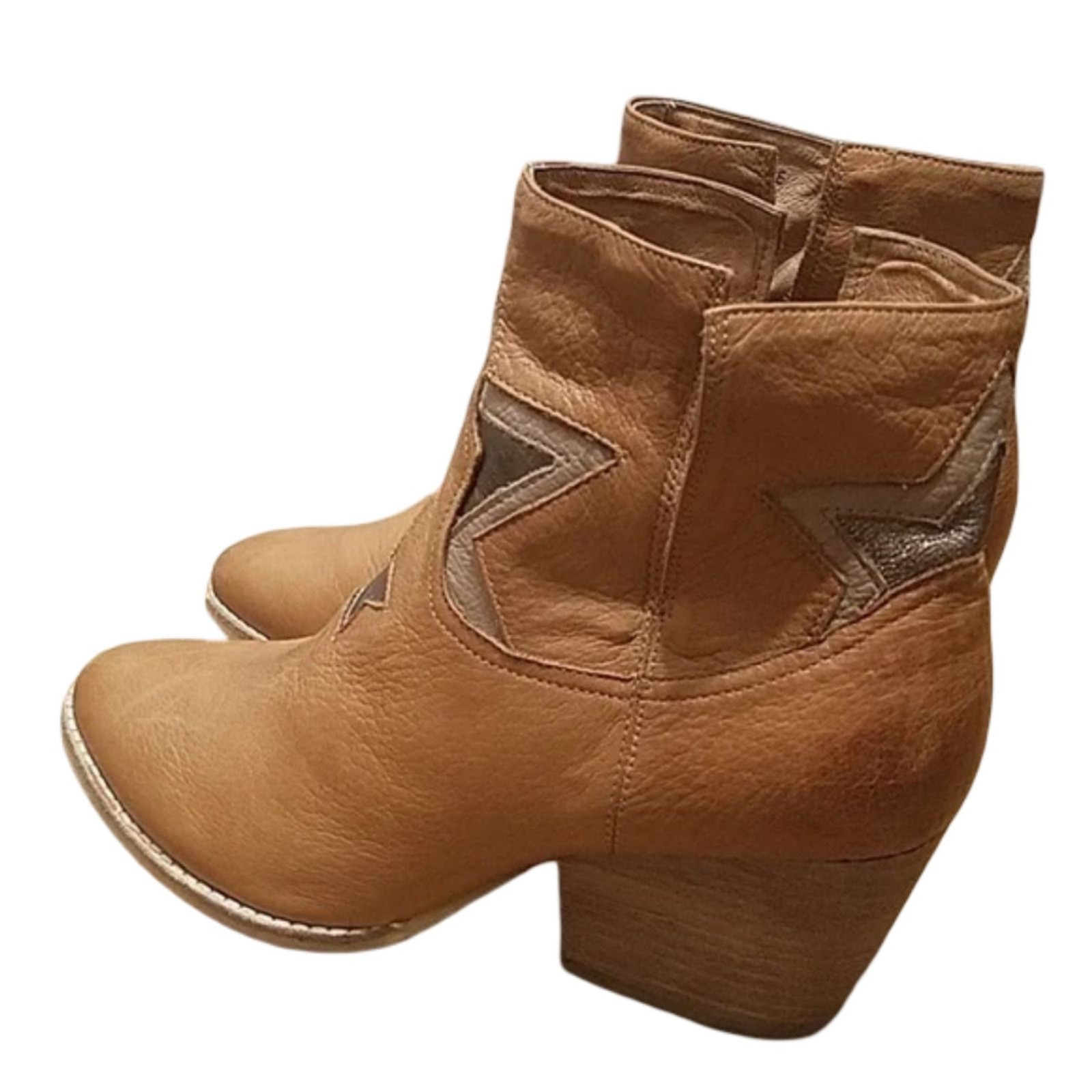 Anthropologie Silent D Wayte Tan leather Western … - image 5