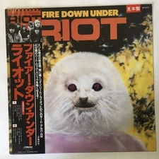 Riot/Fire Down Under, Japan Issue, with Obi, Promo, Vinyl Near Mint