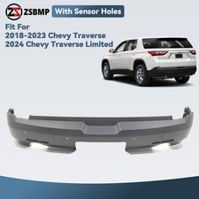Rear Bumper Cover For 2018-2024 Chevrolet Traverse With Park Assist Sensor Holes