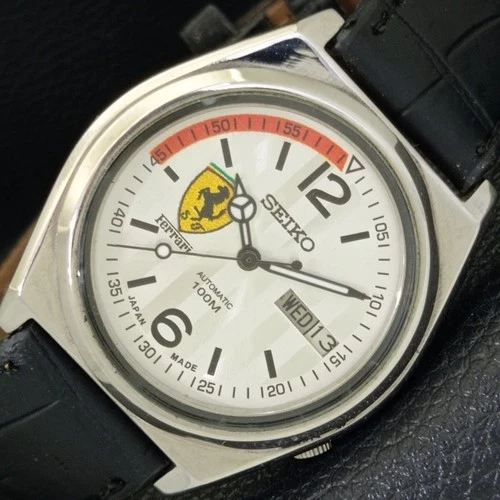 SEIKO AUTOMATIC VINTAGE JAPAN 7009A MENS FERRARI DIAL WATCH a700410-1