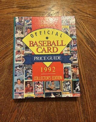 Official Baseball Card Price Guide 1992 Collector's Edition Full Color Hardcover