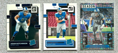 2020-23 Aidan Hutchinson Lot Optic Donruss Mojo Rated Rookie RC Detroit Lions