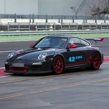 Custom SCCA Car Racing Number Class Sticker Magnet Glossy Matte 02 Black Outline