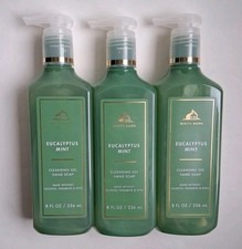 White Barn Eucalyptus Mint Cleansing Gel Hand Soap Bath and Body Works Lot 3 New