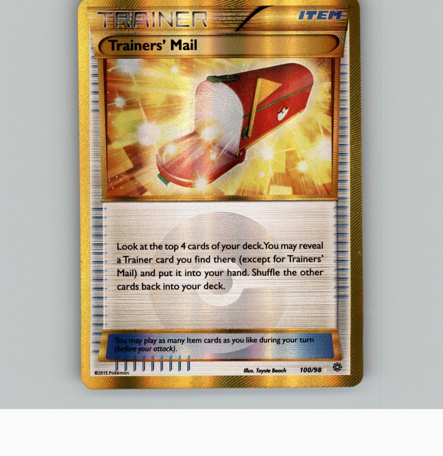 TRAINERS' MAIL 100/98 SEC ANCIENT ORIGINS POKEMON NM