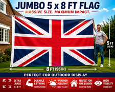 X Large 8FT x 5FT Jumbo Size Union Jack Flag