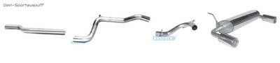 Bastuck Duplex Komplettanlage ab Kat Ford KA I RBT je 90mm gerollt gerade