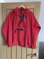 Vintage Patagonia Size S Smock Red Half Zip Jacket Windbreaker