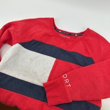VTG Tommy Hilfiger Sport Big Logo Color Block Crewneck Sweatshirt Women's M
