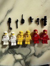 SET COMPLET VINTAGE LEGOLAND DE 6 MINI FIGURINES LEGO SPACE SYSTEM 6701 DE 1983