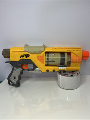 Nerf N-Strike Spectre Rev-5 Revolver Dart Gun Blaster Yellow 2009 Hasbro Used