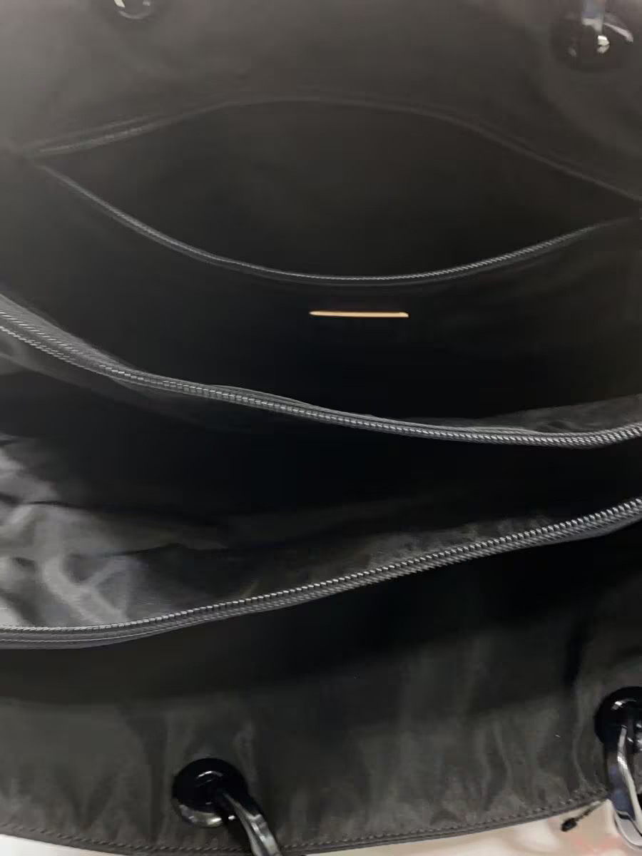 Authentic PRADA Handbag Nylon BLK Solid Bag Black… - image 6