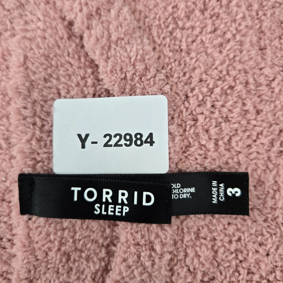 Torrid Women Sleepwear 3 Pink Fleece Pullover Long Sleeve Sweater Pullover - Image 2 of 4
