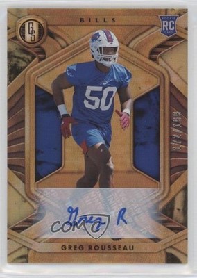 2021 Panini Gold Standard Rookies 172/199 Greg Rousseau #158 Rookie Auto RC 0o6m