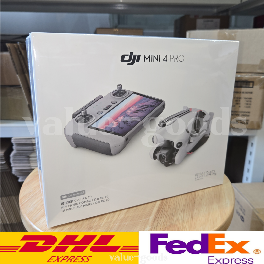 NEW] DJI Mini 4 Pro Fly More Combo Drone DJIRC2 + 3Batteries