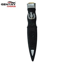 Scottish Sgian Dubh Dummy with Amber Stone Safe Kilt Knife for Highland Outfit