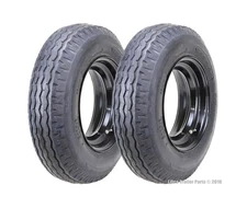 2 Heavy Duty Highway Trailer Tire Wheel Assembly 8-14.5 14PR LR G w/6x14.5 Rim