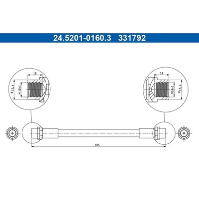 ATE 24.5201-0160.3 Bremsschlauch 