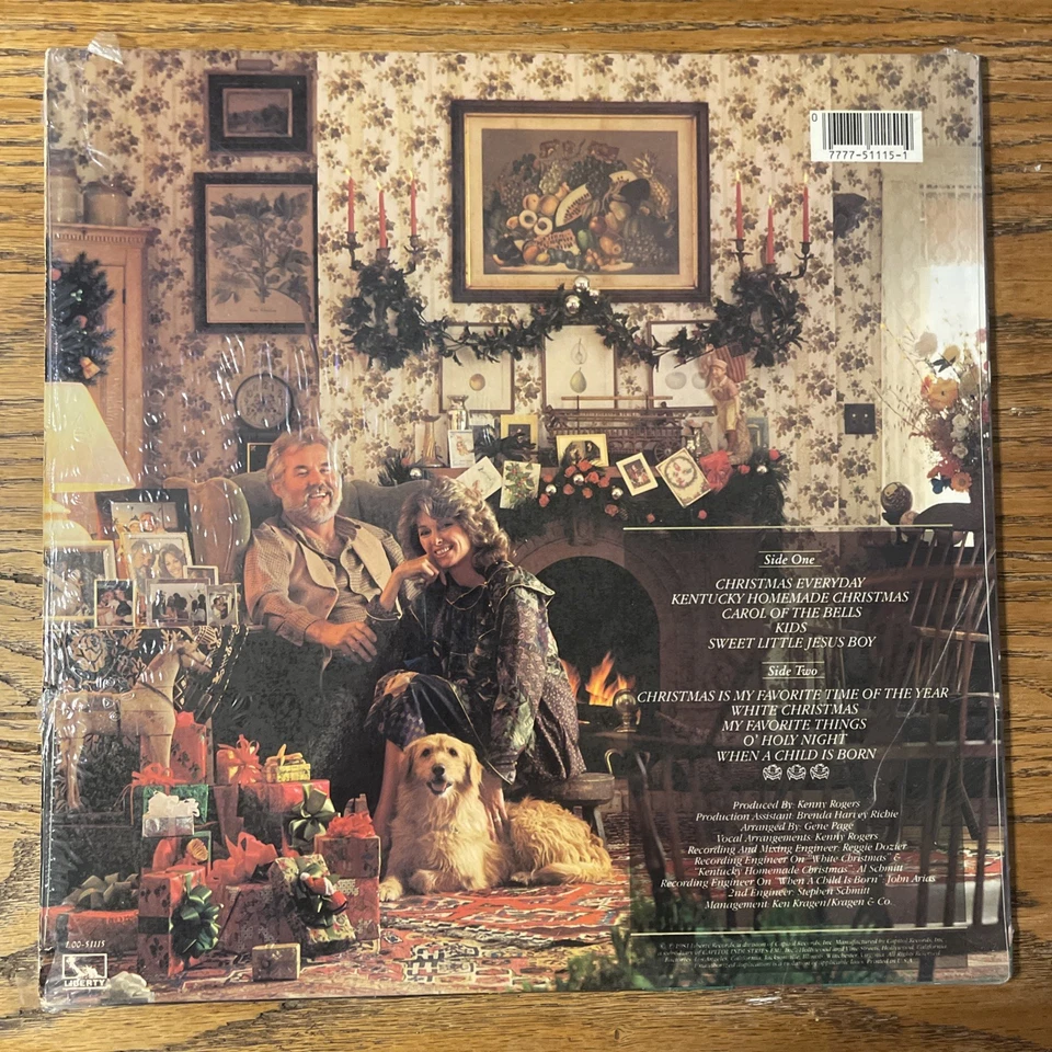 Kenny Rogers Christmas LP Liberty Holiday + Shrink & Inner M-!!!! - Image 4 of 4