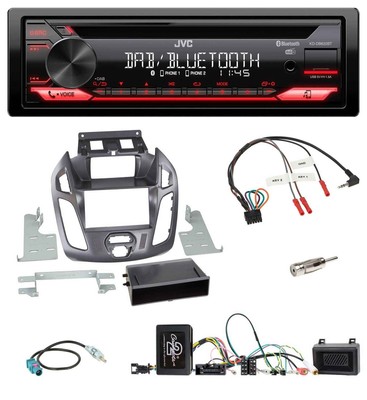 JVC CD DAB USB Bluetooth Lenkrad Autoradio für Ford Transit Connect Pegasus 2013