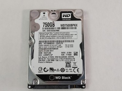 Western Digital WD Black WD7500BPKX 750GB 2.5'' SATA III Laptop Hard Drive