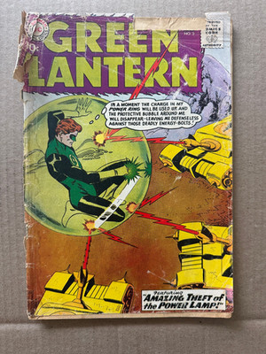 Green Lantern #3 DC Comics 1960  Poor - tears, stains, cover detached