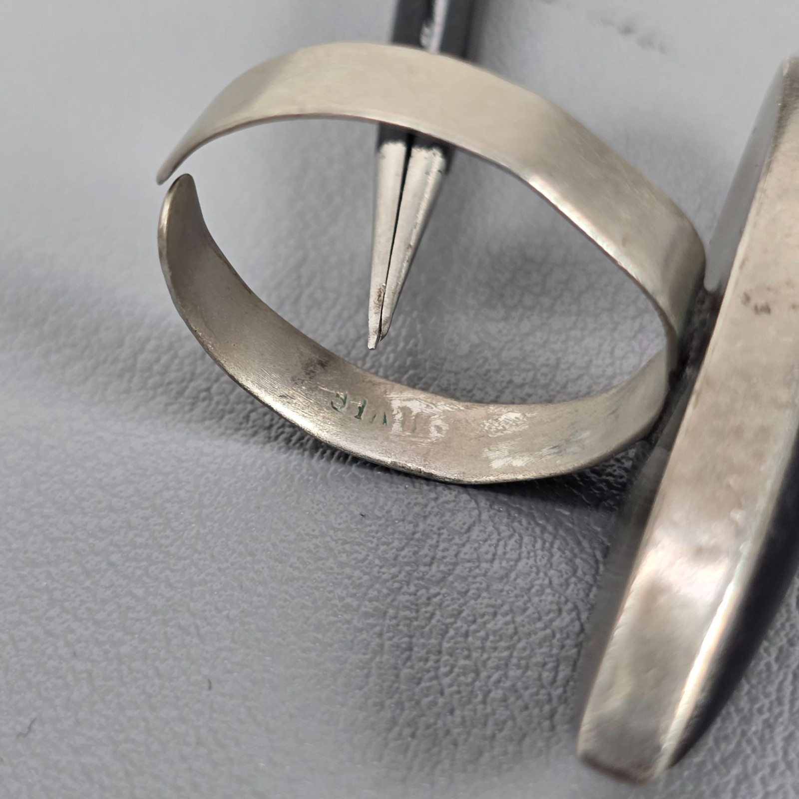 Statement Silver-Tone Adjustable Marquise Black O… - image 9