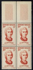 1956-Bloc 4 timbres france neuf**(BDF)J.J Rousseau-Stamp.Yv.1084