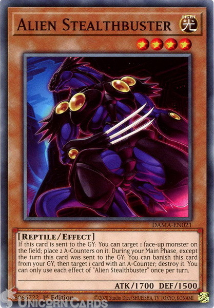 DAMA-EN021 Alien Stealthbuster Common 1st Edition Mint YuGiOh Card