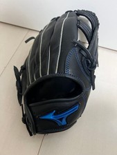 Mizuno ball Glove Right-handed Throwing Black/Blue Mizuno Softball Good