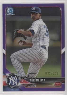 2018 Bowman Draft Chrome Purple Refractor 32/250 Luis Medina #BDC-17 0y59