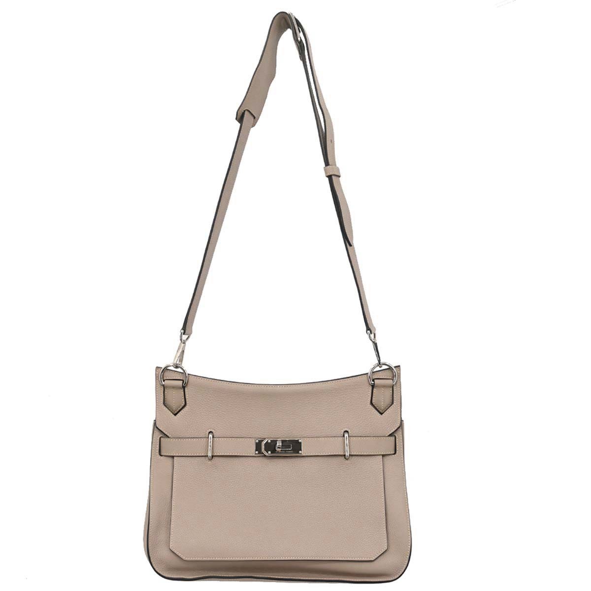 Hermes Gris Tourterelle Taurillon Clemence Jypsiere 31 Bag 17.S □L 187867