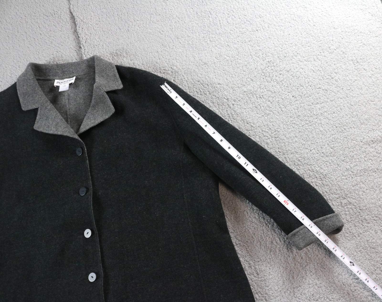 Pendleton Wool Jacket Plus XL Gray Double Time Re… - image 9