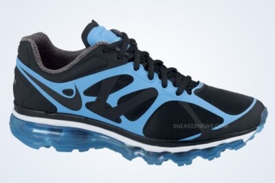 MINT Nike AIR MAX 2012 Womens SZ 7, 38 EUR Black Current Blue WORN 2x