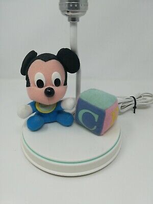 Vintage Disney Mickey Mouse Baby Nursery Lamp Plush Dolly Toys Works RARE! | eBay