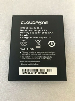Genuine Excite 504d 2000mAh 3.7V Battery For CLOUDFONE Mobile Phone Battery