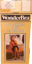 Vintage Pantyhose Wonderbra All Sheer Color Ivory One Size BWOY001