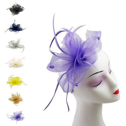 Small Flower Feather Hair Hat 