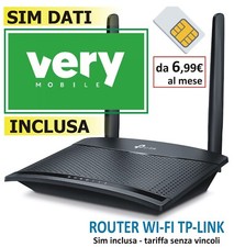 Router Wifi 4G Tp-Link con SIM DATI INCLUSA e tariffa da 5,99€ al mese