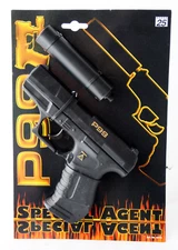 WALTHER TOY CAP GUN P99 SILENCER SPECIAL AGENT 007 WICKE LONE STAR GERMANY NEW !