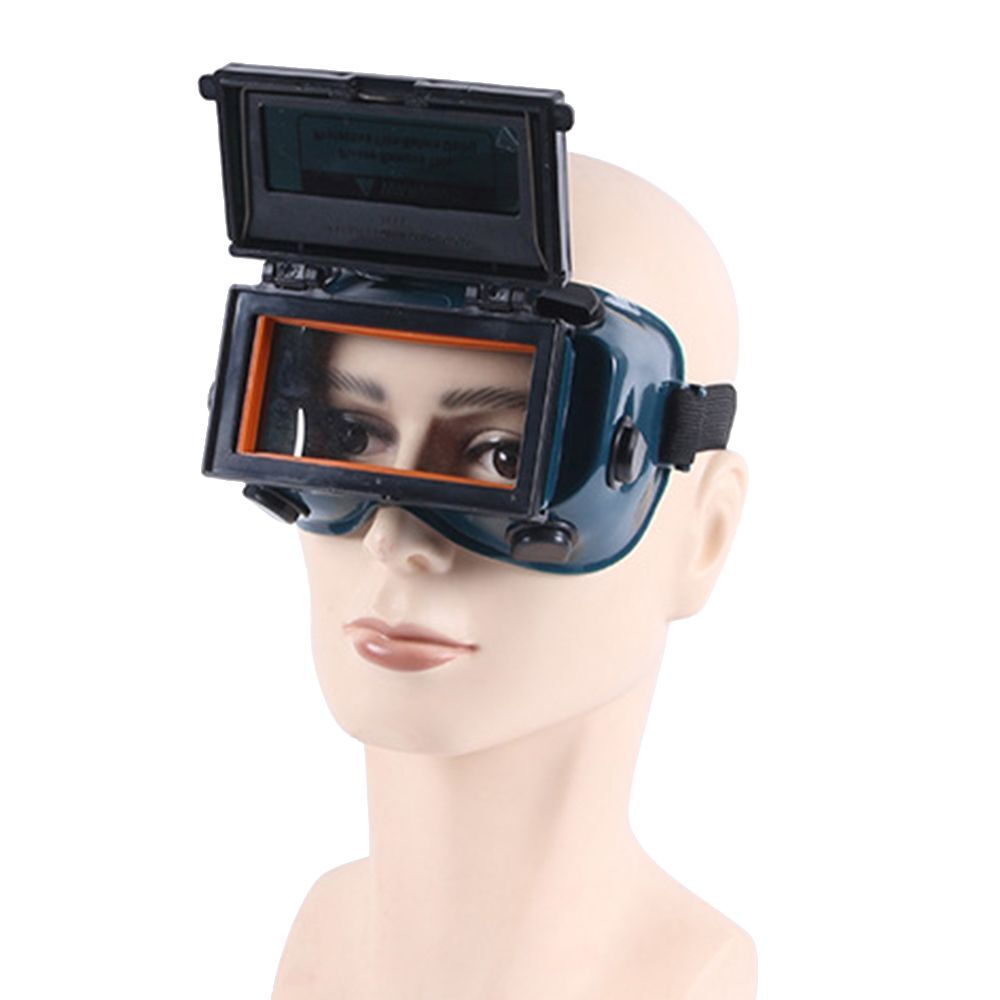 Solar Powered Auto Darkening Eyes Goggle Soldering Eyeglass Welding
