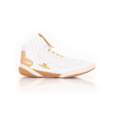 ScrapLife | Ascend One Bo Nickel Signature Model Wrestling Shoes | White & Gold