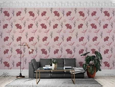 3D Ginkgo Leaf Seamless Wallpaper Wall Mural Removable Self-adhesive Sticker271