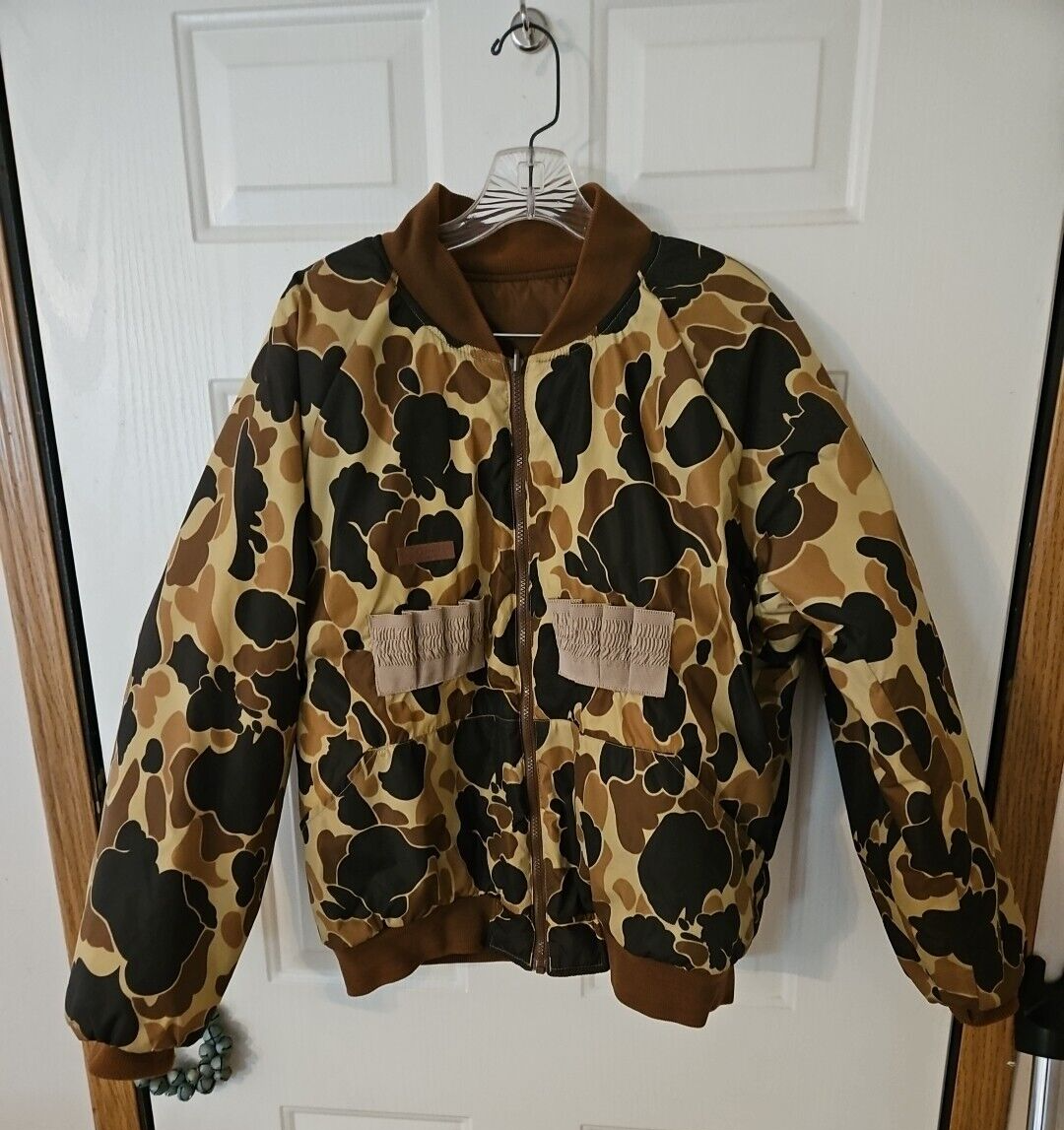Vintage Columbia Sportswear Duck Camo Reversible Hunting Jacket Size L Mock  Neck