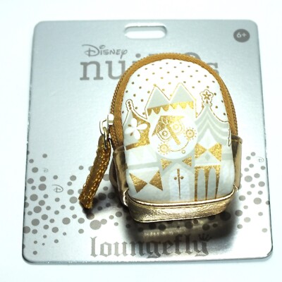 Disney Parks nuiMos Doll Accessory Loungefly Backpack Gold Small World Bag  D216