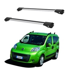 Roof Rack Cross Bars Set To Fit Fiat Fiorinoqubo Since 2008 Gray Set